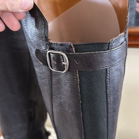 LB Tall Riding Boots Black Leather Size 9 - Picture 5 of 9